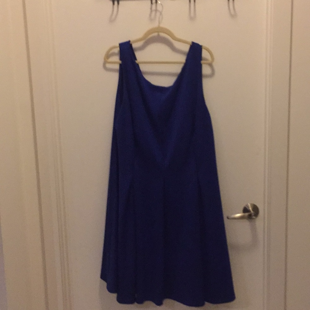 Size 20W Jay Godfrey A-Line navy dress.